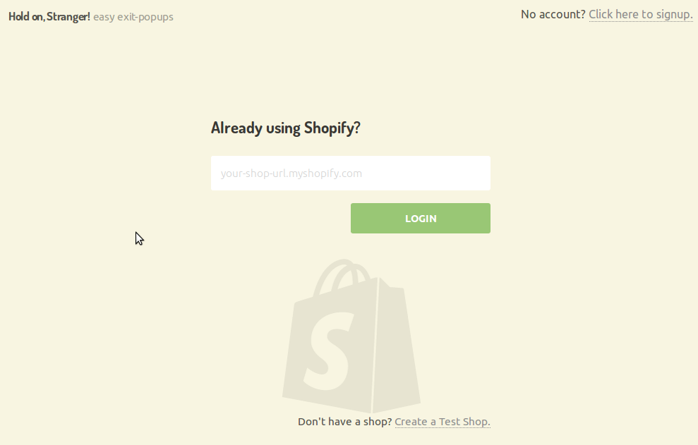 Shopify login app